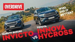 Maruti Suzuki Invicto Vs Toyota Innova Hycross Comparison Review - Who Did It Better? | OVERDRIVE