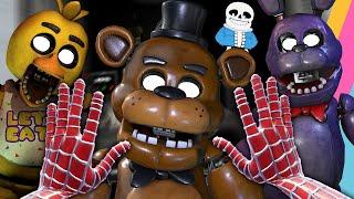 Spider-Man VR vs FNAF and... Sans?! (BONELAB BREACHED CUSTOM MAP)