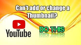 Unable to upload youtube thumbnail | Fix