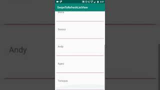 Pull To Refresh ListView Android Studio Example