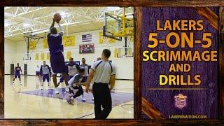 Lakers 5-On-5 Scrimmage Footage: Kobe, Nash, Nick Young Trash Talk