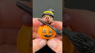 Capibara Halloween Clay Art #sculpting #plasticine #capibara #halloween