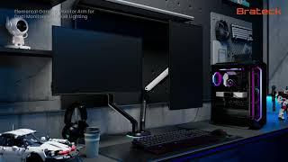 BRATECK Elemental RGB Gaming Monitor Arm LDT63 C012GL＆C24GL installation animation