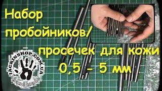 Набор пробойников/просечек для кожи 0,5 - 5 мм