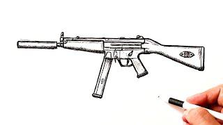 How to draw a MP5 Navy