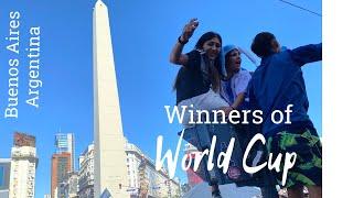 18.12.2022 Argentina celebrates. World Cup. Buenos Aires. Аргентина после победы на чемпионате мира