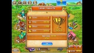 Farm Frenzy 3 only GOLD (level 21) playthrough Веселая ферма 3 (уровень 21) Золото