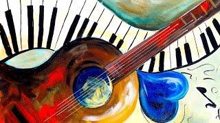 Easy painting Beginners on Canvas Music Abstract Home Painting Party | TheArtSherpa