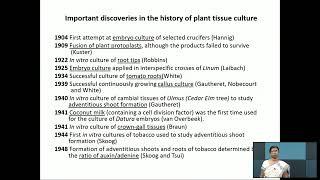 Lec 1 - ABT 301-Plant Tissue Culture Concepts, history & scope