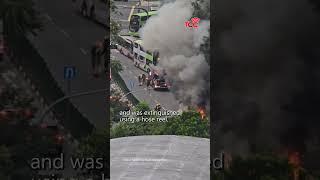 Car fire in Jurong West: Loud blasts heard, driver escapes unharmed