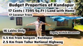 7395 Sq.Ft Land with Home | 2.5 Km from Tallur NH | Uppinakudru #kundapura