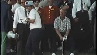 1971 U.S. Open - Lee Trevino Tosses Rubber Snake at Nicklaus