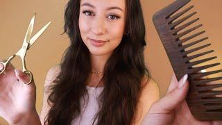 ASMR Sleep Inducing Haircut Roleplay  ️ Hair Wash, Scalp Massage & Trim