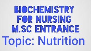 Nutritional  Biochemistry