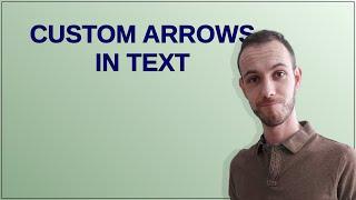 Tex: Custom arrows in text