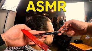Oddly Satisfying ASMR Haircut for Anxiety - POV Scissor Cut  ASMR BARBER