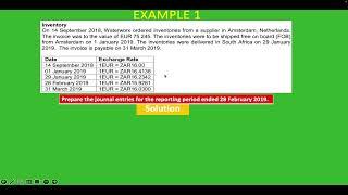 IAS 21 Journal Entries  | Effects of Changes in Foreign Exchange Rates