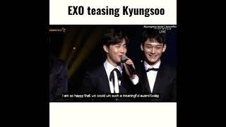 Them teasing kyungsoo  #exo #suho  #xiumin #lay #baekhyun #chanyeol #jongdae #kyungsoo #kai #sehun