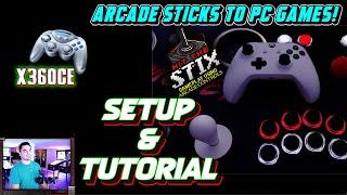 How to Get Arcade Controls to Work With PC Games! X360CE Setup and Tutorial