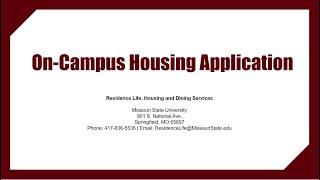 On-Campus Housing Application Details