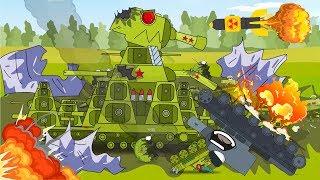 Monster Truck KB-44 animation about tanks. Cartoon tank attack. World of tanks cartoon.