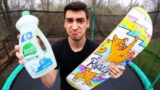 TRAMPOLINE SKATING VS. DISH SOAP?!