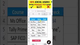 Excel Dynamic tick mark