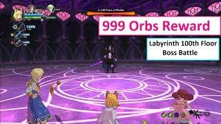 Labyrinth 100th Floor Boss Battle + 999 Orbs Reward - Ni No Kuni 2 New DLC