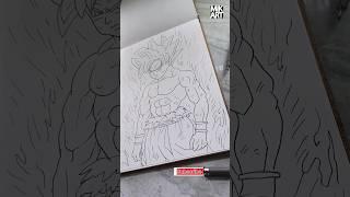 A quick drawing of Goku || Pen on paper #shorts #shortsvideo #goku #mikart #anime