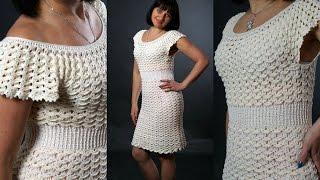 Платье летнее крючком ВОЗДУШНЫЕ ВЕЕРА,часть1.CROCHET DRESS,part 1 #crochetdress #crochetpatterndress