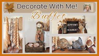 FALL DECOR 2024 FARMHOUSE DECORATE WITH ME STYLING MY BUFFET HOME DECORATING IDEAS