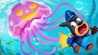 Underwater Monster | A Big Jellyfish! | Safety Tips | Kids Cartoons | Sheriff Labrador | BabyBus