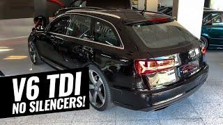 Audi A6 3.0 TDI V6 272ps Darkside 3" Stainless Downpipes & Silencer Delete Sound clip