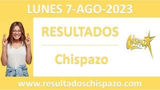 Resultado del sorteo Chispazo del lunes 7 de agosto de 2023