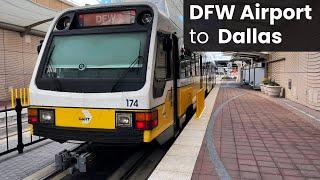 Dallas DART Rail Orange Line, DFW Airport to Downtown Dallas, Kinki Sharyo, Train Ride