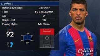 PES 2017 - Barcelona Face & Player Rating [Full HD]