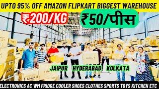 upto95% Off Amazon Flipkart Lots Liquidation Bigest Warehouse Jaipur | Ac Tv Fridge Shoes Clothes