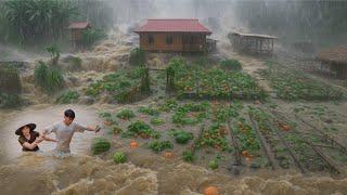 Flooded Off-Grid Farm Disaster | Harvesting, Selling in a Storm & Surviving Nature’s Fury!
