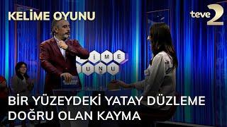 Kelime Oyunu: Bir yüzeydeki yatay düzleme doğru olan kayma