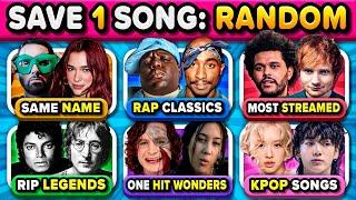 Save One Song: RANDOM Rules #2, New Rules, 6 Songs to Choose From! | Music Quiz