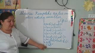 10-sinf algebra fanidan "Kompleks sonlar"