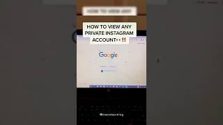 How To view Private instagram Account