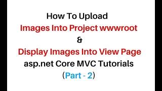 ASP.NET Core MVC Upload And Display Images From wwwroot Path Database