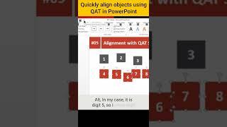 Quickly align objects using QAT in PowerPoint