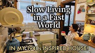 Slow Living in a Fast World | A Day in My 1940s-Inspired Home ️