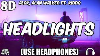 Alok, Alan Walker Ft. KIDDO - Headlights ( 8D Audio ) - Use Headphones