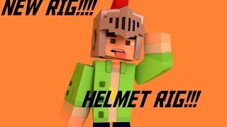 Free - Minecraft Helmet Rig - Cinema 4D - DaffaAnimations