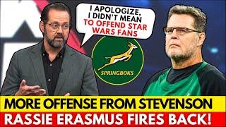 SCOTT STEVENSON’S LATEST INSULTS SPARK RASSIE ERASMUS' FIERY RETORT! | SPRINGBOKS NEWS