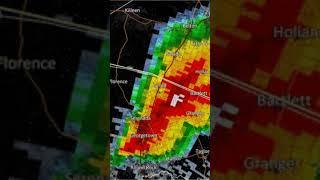 A NEXRAD radar animation loop showing the southward progression of the Jarrell F5 Tornado! #shorts