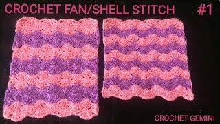 CROCHET : Quick and Easy SHELL STITCH | Fan Stitch | Crosia New Stitch Patterns  For Blankets/Frocks